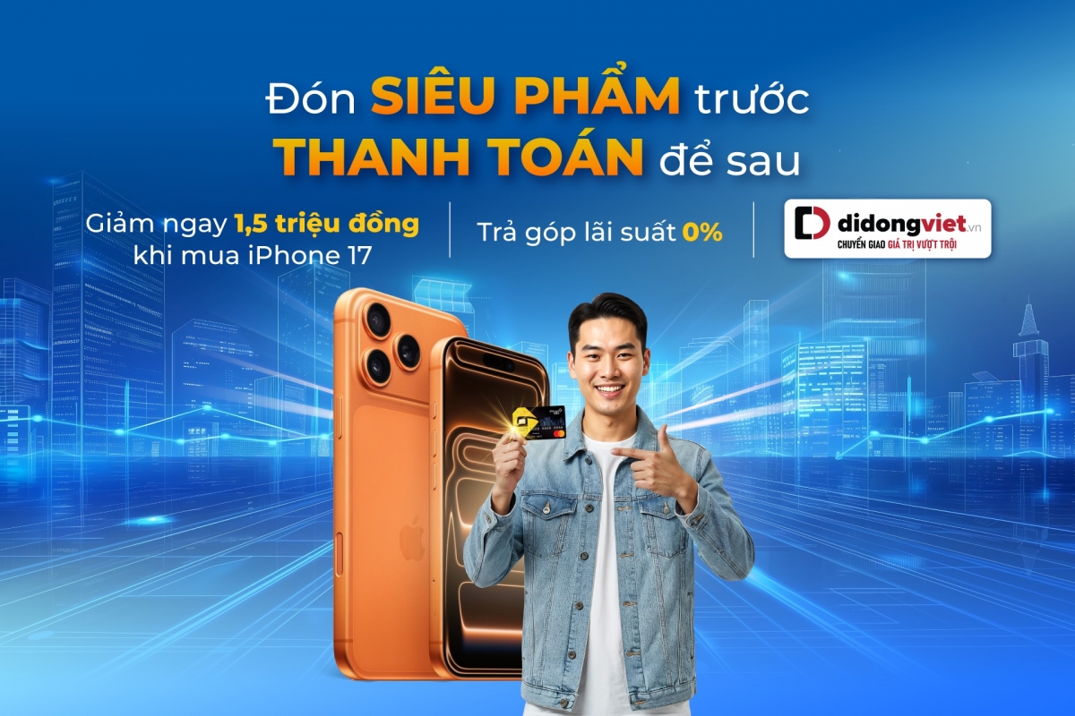 PVcomBank ưu đãi cho khách hàng mua trả góp iPhone 17 bằng thẻ tín dụng