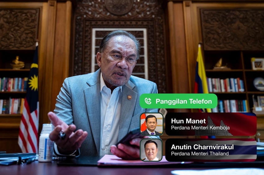 Thủ tướng Malaysia điện đàm với Thủ tướng Thái Lan và Thủ tướng Campuchia.