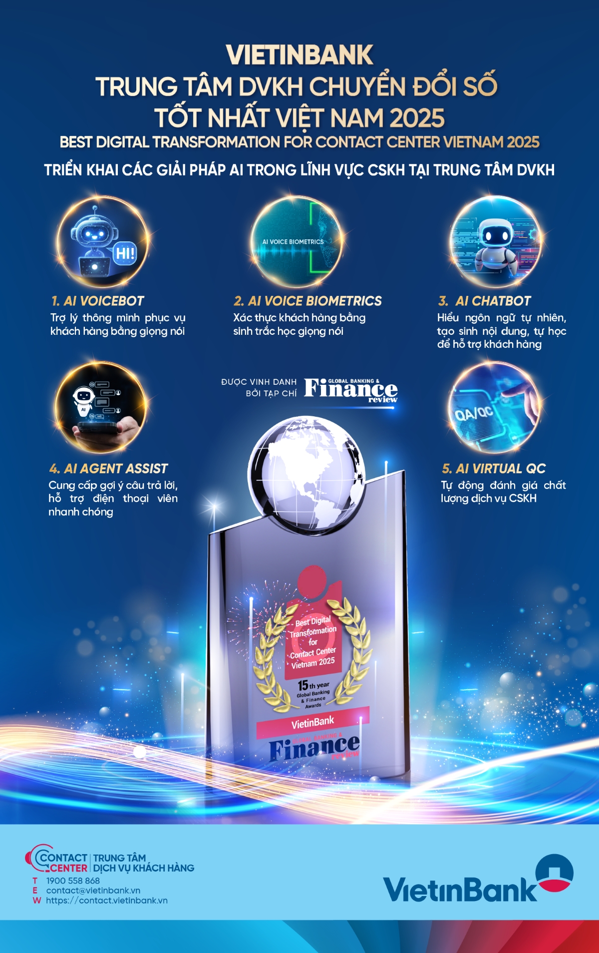 VietinBank giành giải thưởng quốc tế về trải nghiệm khách hàng