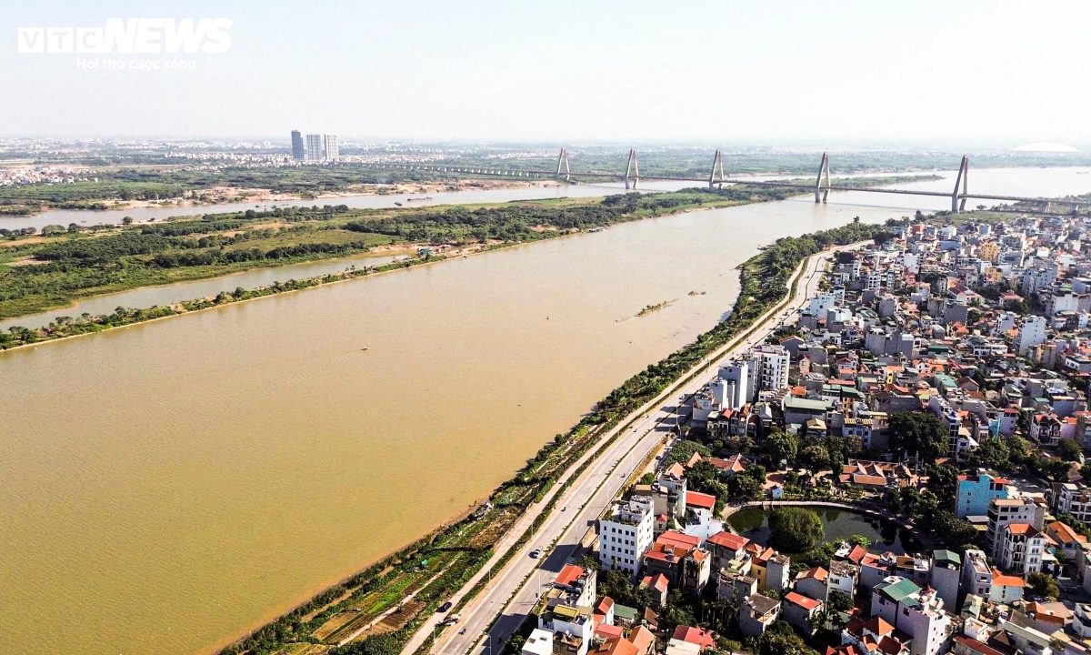 Toàn cảnh khu vực sắp xây hầm đường bộ 2 tầng qua sông Hồng gần 22.000 tỷ đồng