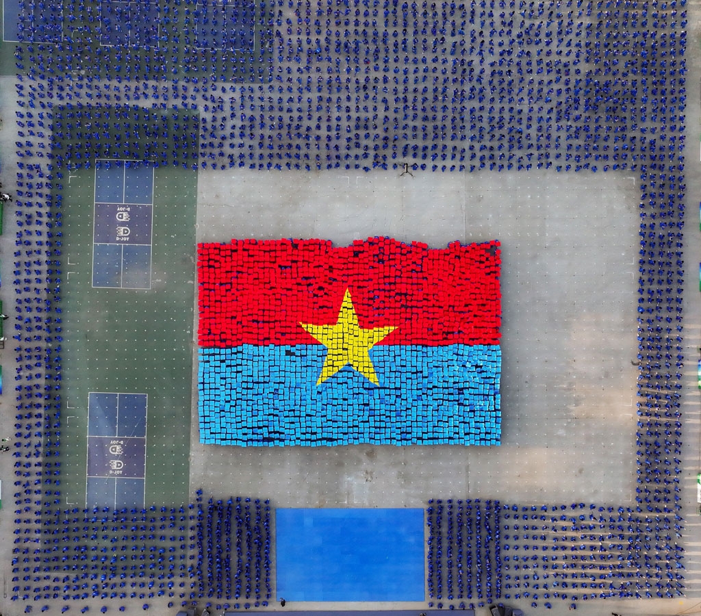 60.000 hoc sinh tao ky luc kep viet nam va the gioi voi vo nhac vovinam hinh anh 6