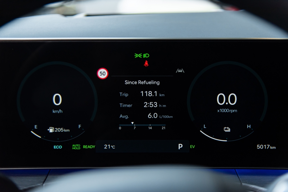 hyundai santa fe hybrid vua manh, vua tiet kiem hinh anh 1