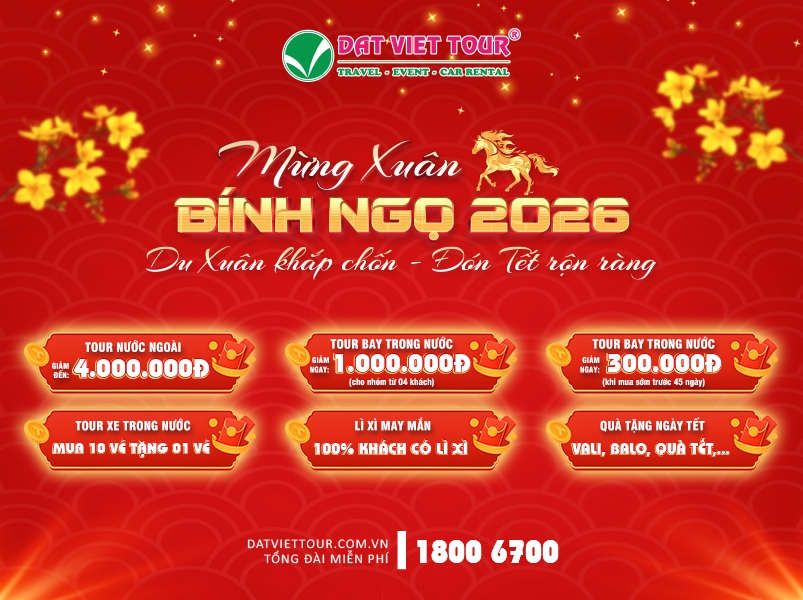 du lich tet nguyen dan binh ngo 2026 Dat som, don xuan an tam voi Dat viet tour hinh anh 1