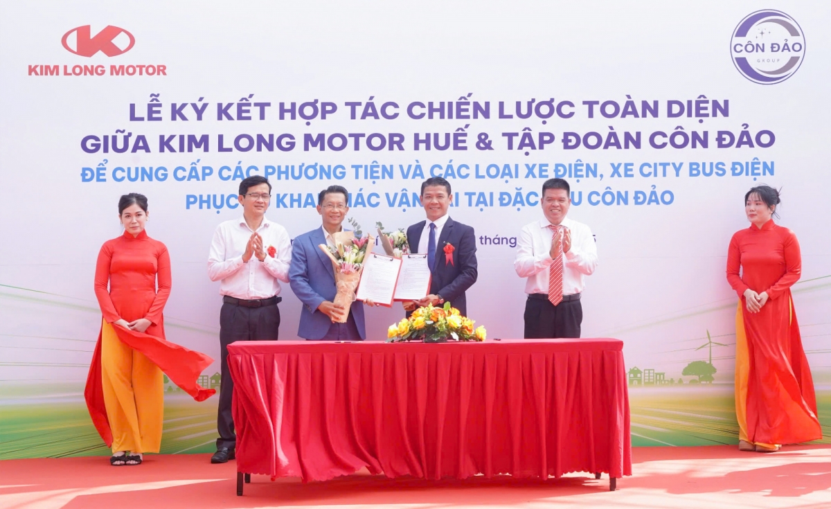 Kim Long Motor ký hợp tác toàn diện, đưa buýt điện vào vận hành ở Côn Đảo