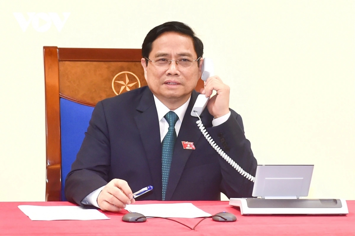 thu tuong pham minh chinh dien dam voi thu tuong malaysia anwar ibrahim hinh anh 1
