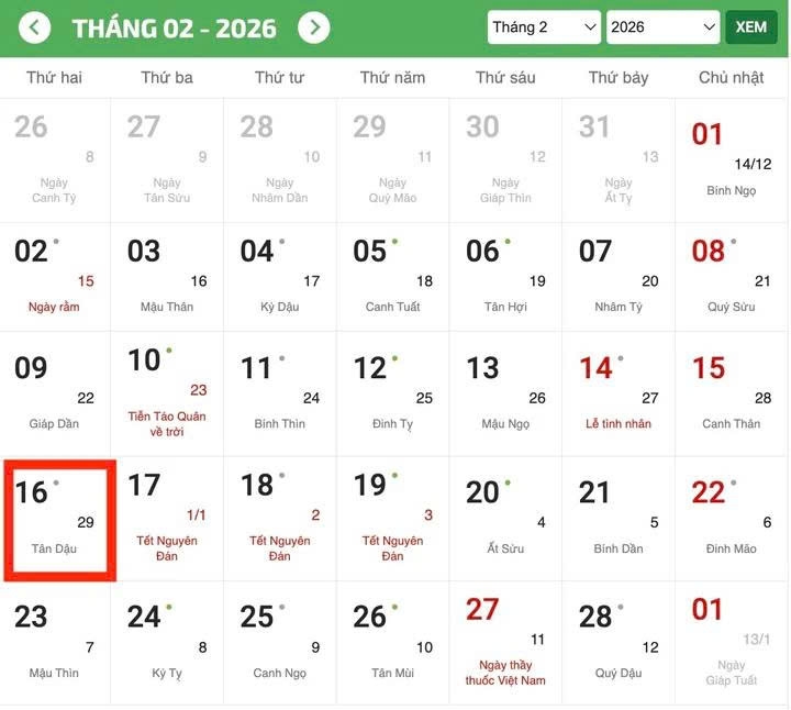 tet binh ngo 2026 co 30 tet khong hinh anh 1