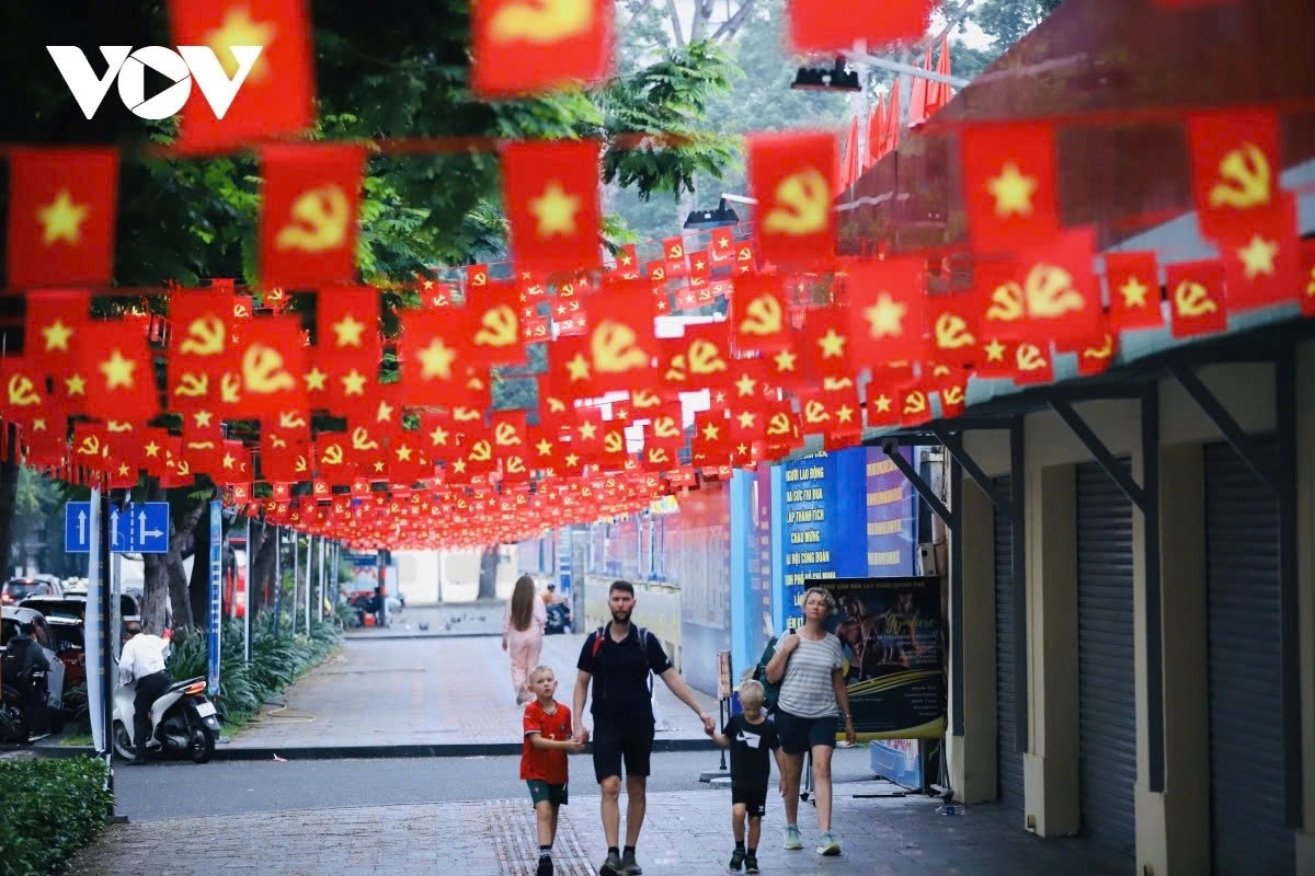 hcm city streets dressed in colour ahead of lunar new year and party congress picture 1