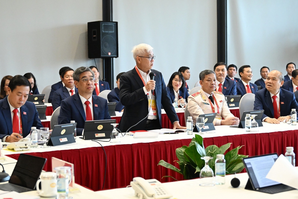 Dai bieu thao luan tai doan ve van kien trinh Dai hoi xiv cua Dang hinh anh 16