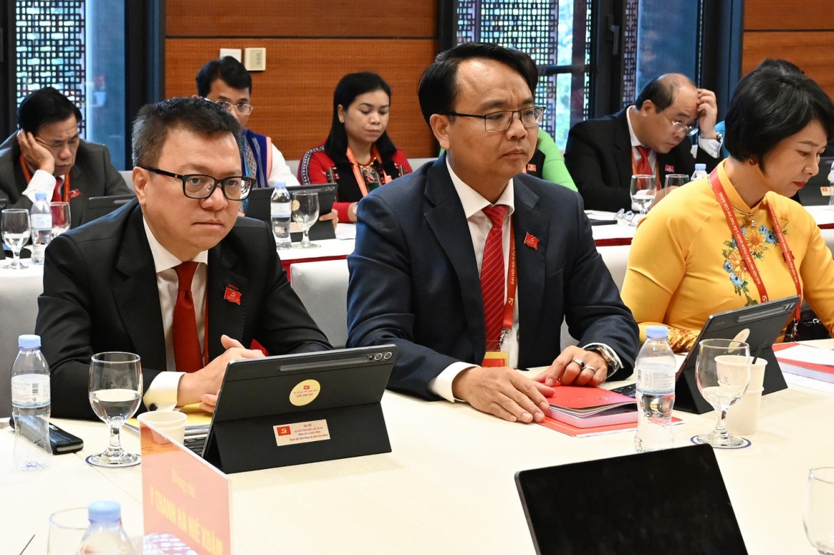 Dai bieu thao luan tai doan ve van kien trinh Dai hoi xiv cua Dang hinh anh 19