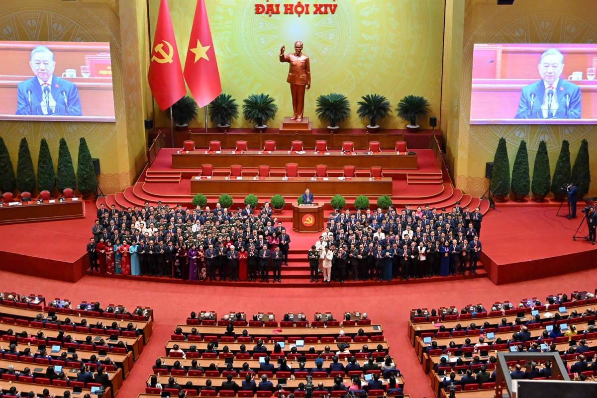 Dai hoi xiv nhan 898 thu, dien mung tu cac chinh dang, to chuc quoc te va kieu bao hinh anh 1