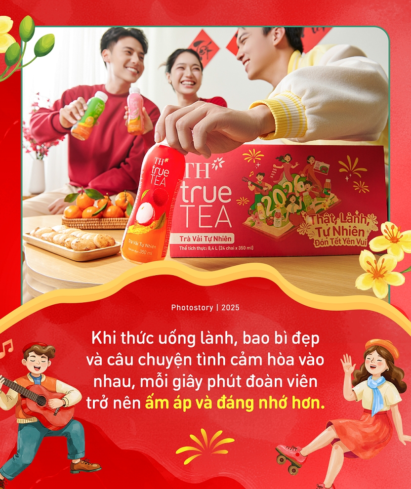 Bao bì Tết rực rỡ - Thức uống lành, trao nhau niềm vui thật