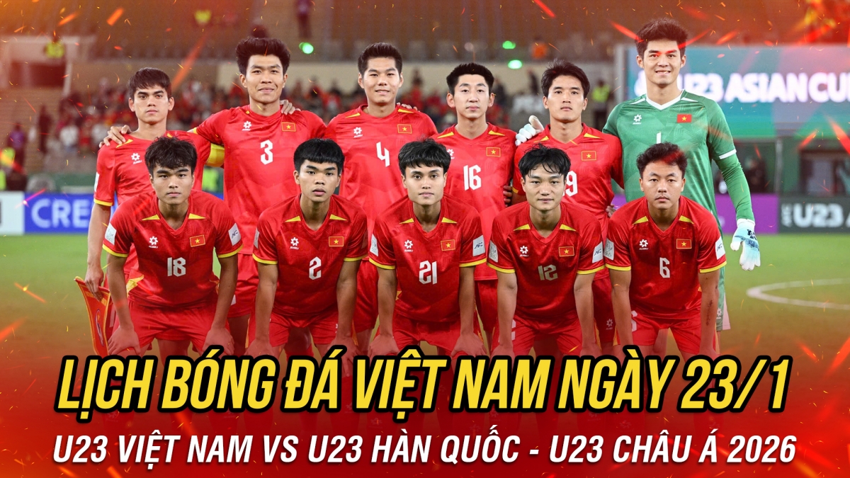 Lịch thi đấu và trực tiếp bóng đá Việt Nam hôm nay 23/1