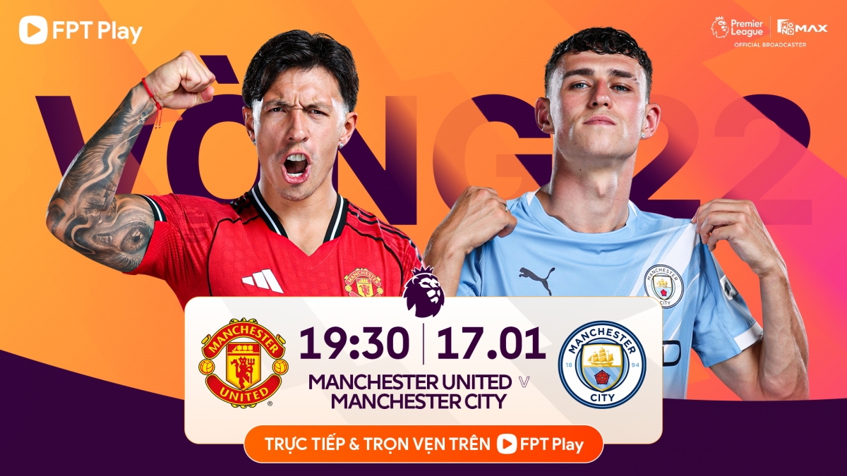 Lịch thi đấu vòng 22 Ngoại hạng Anh 2025/2026: Tâm điểm derby Manchester
