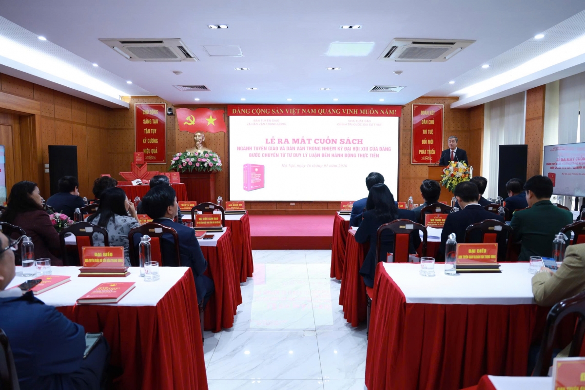 Ra mắt sách của ngành tuyên giáo và dân vận chào mừng Đại hội XIV của Đảng