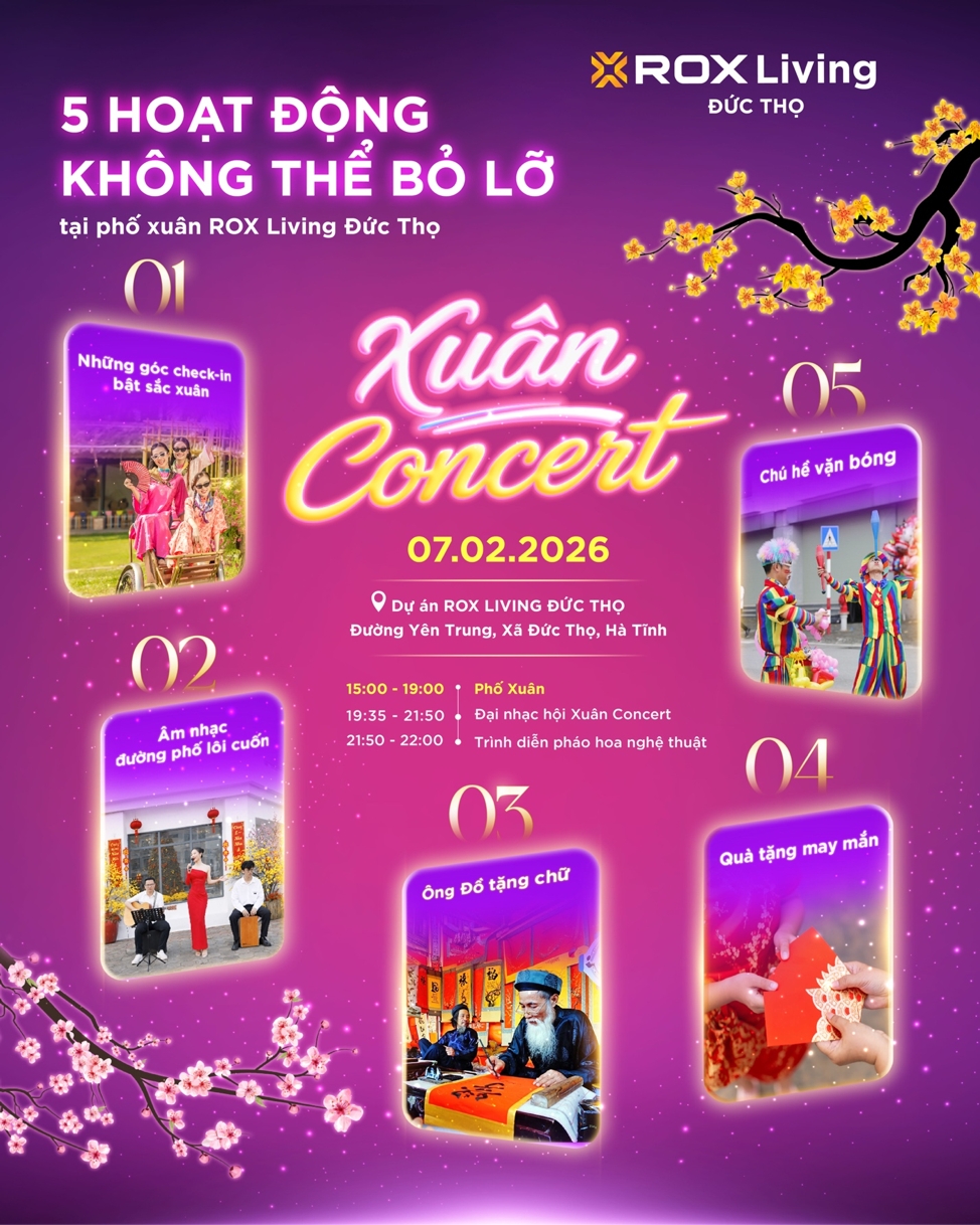 rox living Duc tho mo man nam 2026 bang nhac hoi xuan concert hinh anh 2