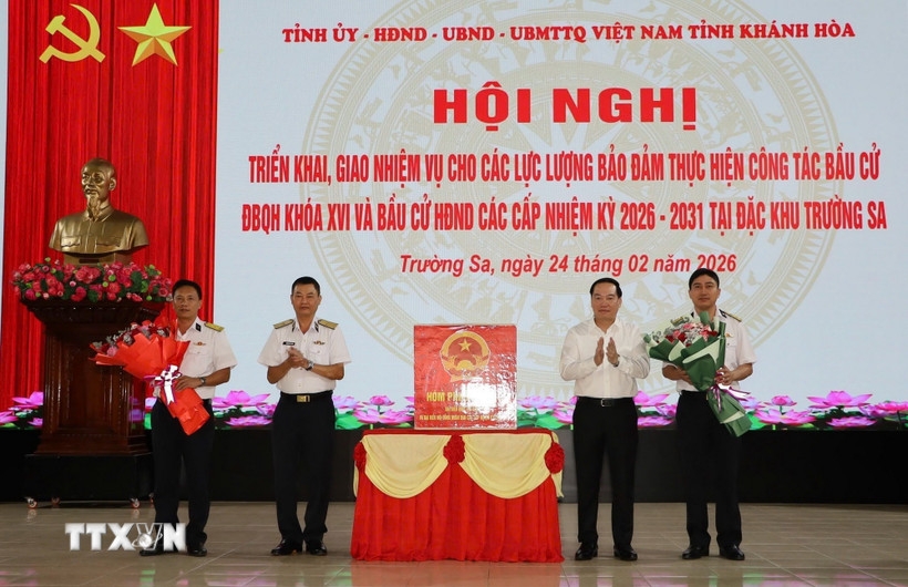 khanh hoa Dac khu truong sa san sang cong tac chuan bi bau cu som hinh anh 1