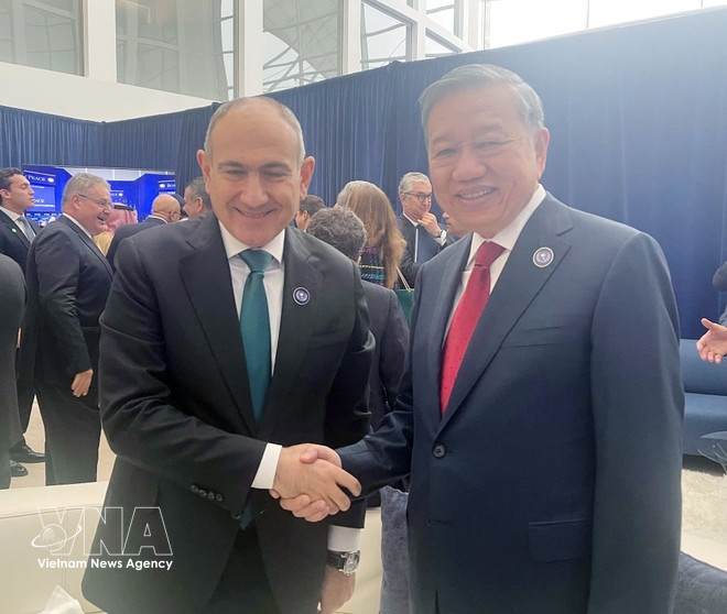 party chief to lam meets vs foreign leaders on sidelines of board of peace meeting picture 2