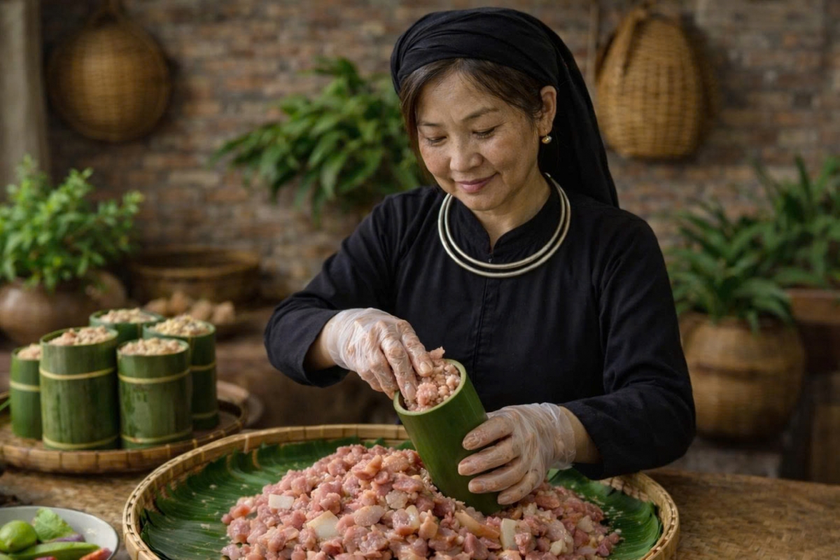 Thịt chua - hương vị vùng cao trong mâm cơm ngày Tết