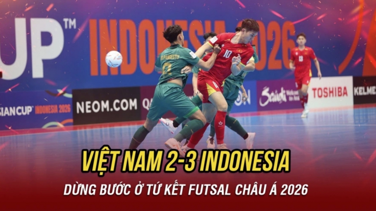 vietnam bow out in asian futsal cup 2026 quarter-finals after loss to indonesia picture 1
