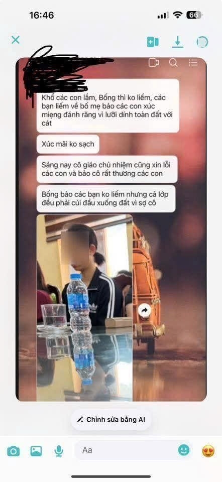 Xác minh thông tin giáo viên bắt học sinh tiểu học liếm đất