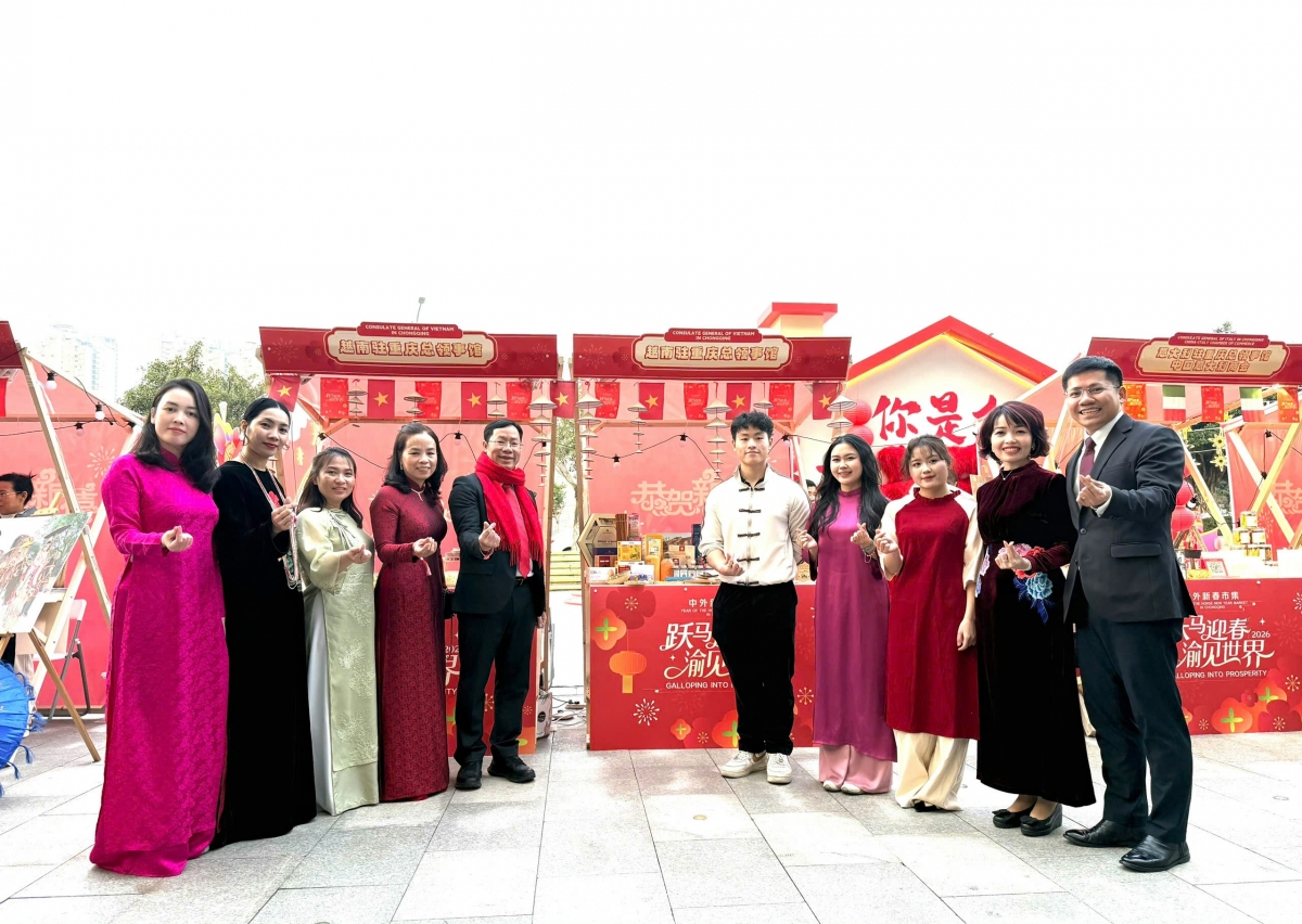 Hương vị Việt Nam lan tỏa tại Hội chợ quốc tế mùa Xuân ở Trùng Khánh, Trung Quốc