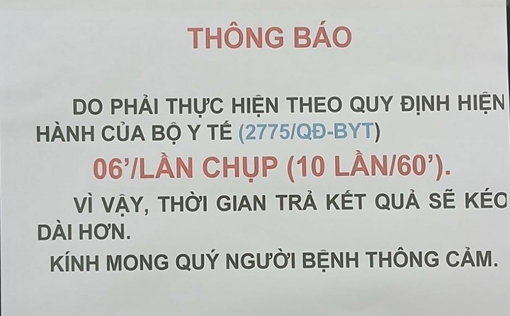 chup x-quang bam la xong , sao phai cho du 6 phut moi duoc bhyt thanh toan hinh anh 1