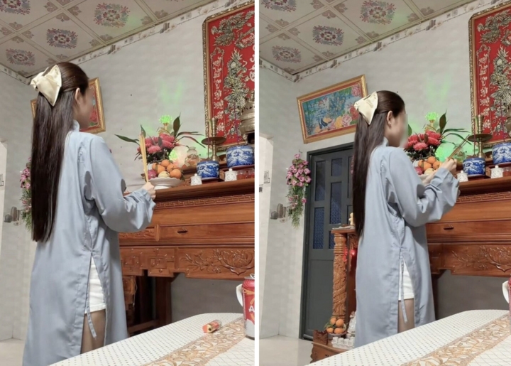 co gai mac ao trang, quan ngan thap huong gay tranh cai hinh anh 1