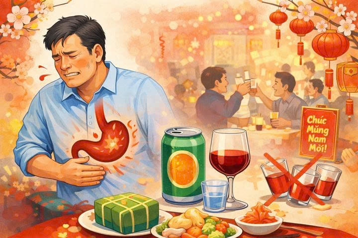 3 nguyên tắc 'vàng' khi uống rượu bia ngày Tết cho người viêm loét dạ dày
