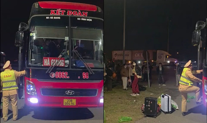 Xe khách 41 chỗ "nhồi" 72 người, tài xế và chủ xe bị phạt gần 200 triệu đồng