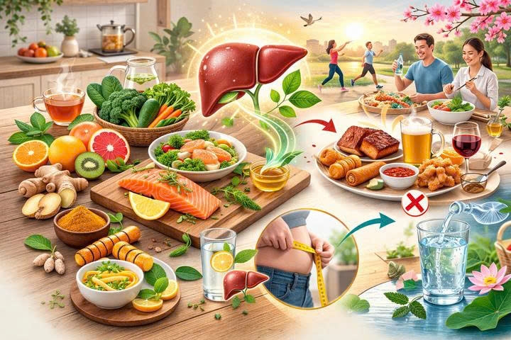 5 nhom thuc pham phuc hoi gan sau chuoi ngay qua tai vi ruou bia hinh anh 1