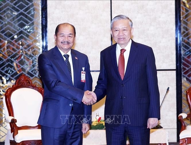 party chief meets president of lao front for national development picture 1