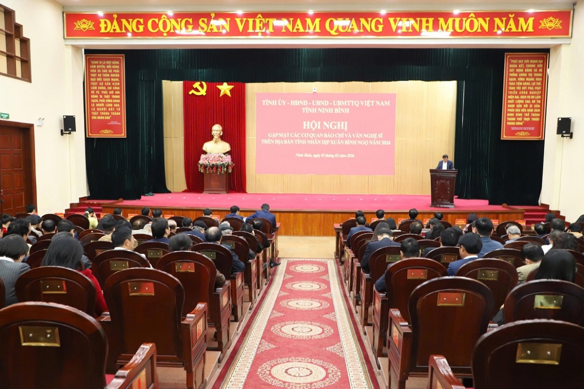 Ninh Bình gặp mặt cơ quan báo chí, văn nghệ sĩ nhân dịp Xuân Bính Ngọ 2026