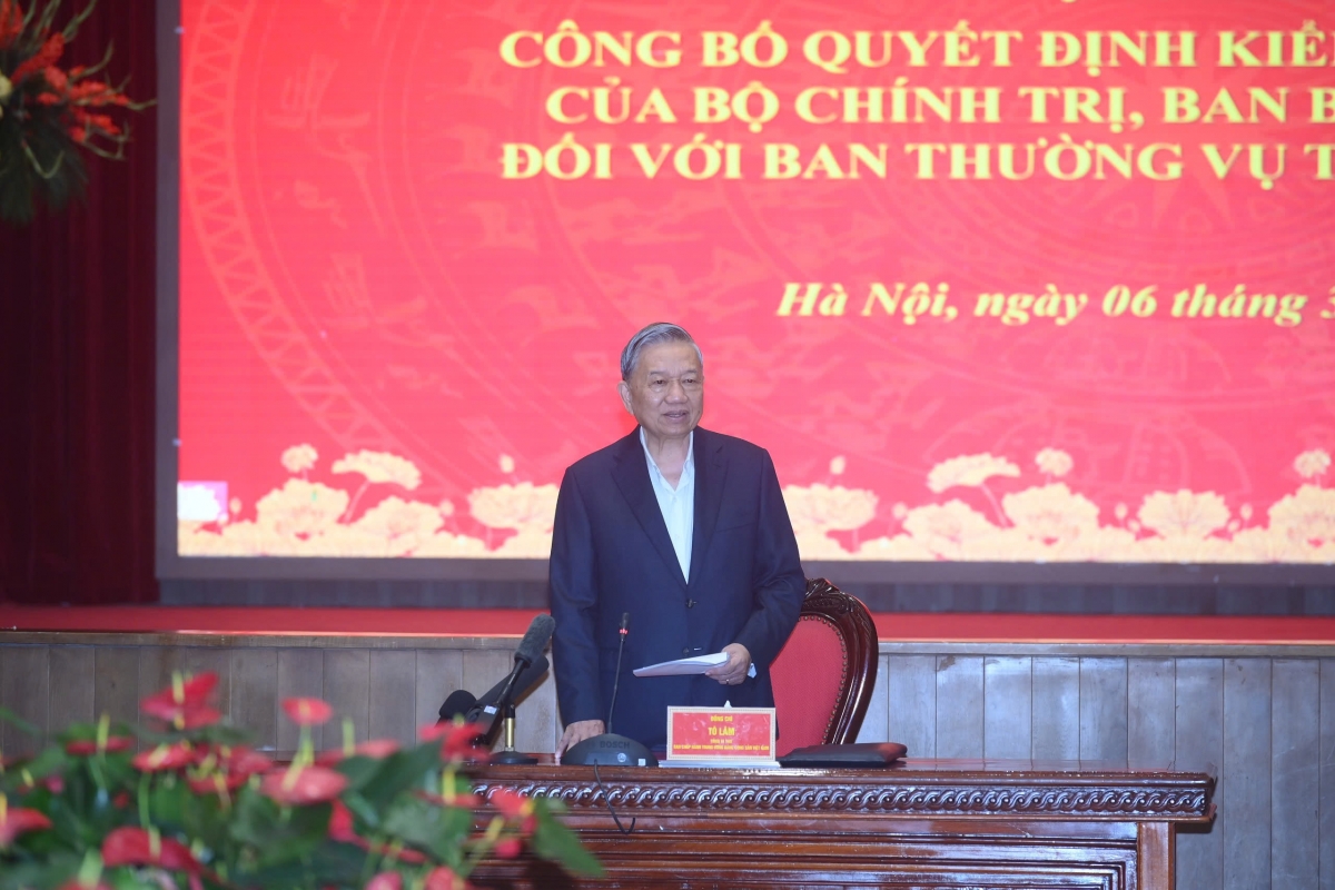 Tổng Bí thư Tô Lâm: Kiểm tra, giám sát phải đúng quy trình của Đảng