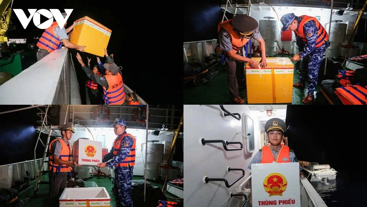 Ballot boxes sail offshore as law enforcement officers vote early at sea