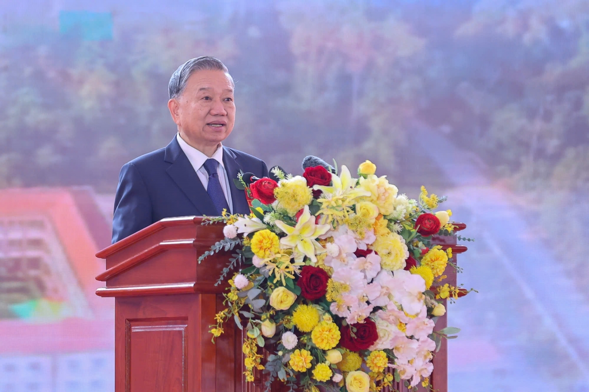 Tổng Bí thư Tô Lâm: Xây dựng trường nội trú liên cấp có ý nghĩa nhân văn sâu sắc