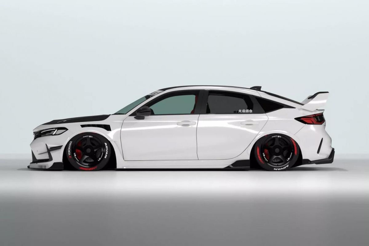 honda civic type r do liberty walk gay chu y voi bodykit gia toi 447 trieu dong hinh anh 3