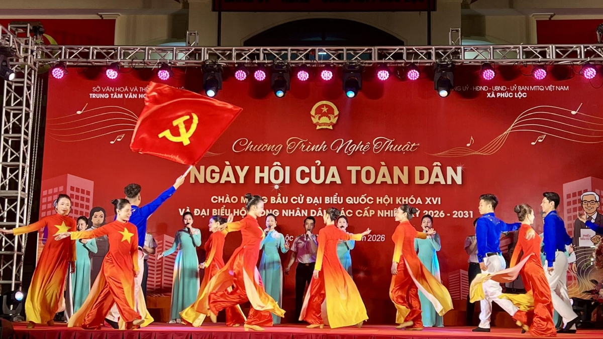 ha noi soi noi cac chuong trinh van nghe chao mung ngay hoi bau cu hinh anh 6