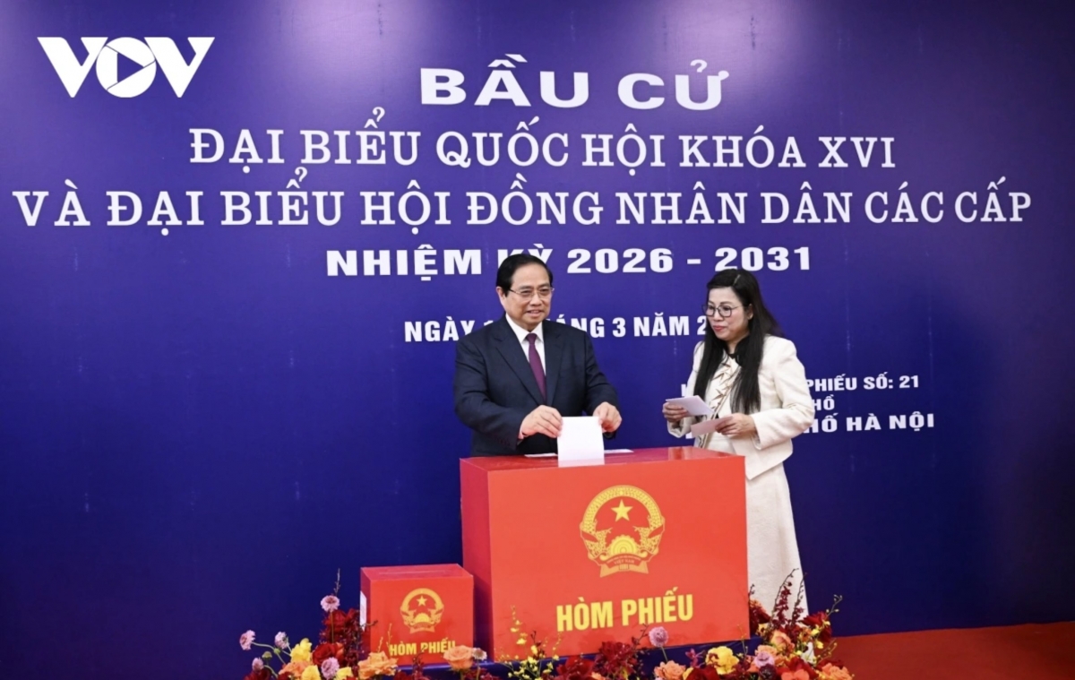 pm pham minh chinh casts ballot in na, local council election picture 3