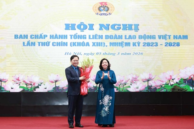 Ông Nguyễn Anh Tuấn được bầu giữ chức Chủ tịch Tổng LĐLĐVN, nhiệm kỳ 2023-2028