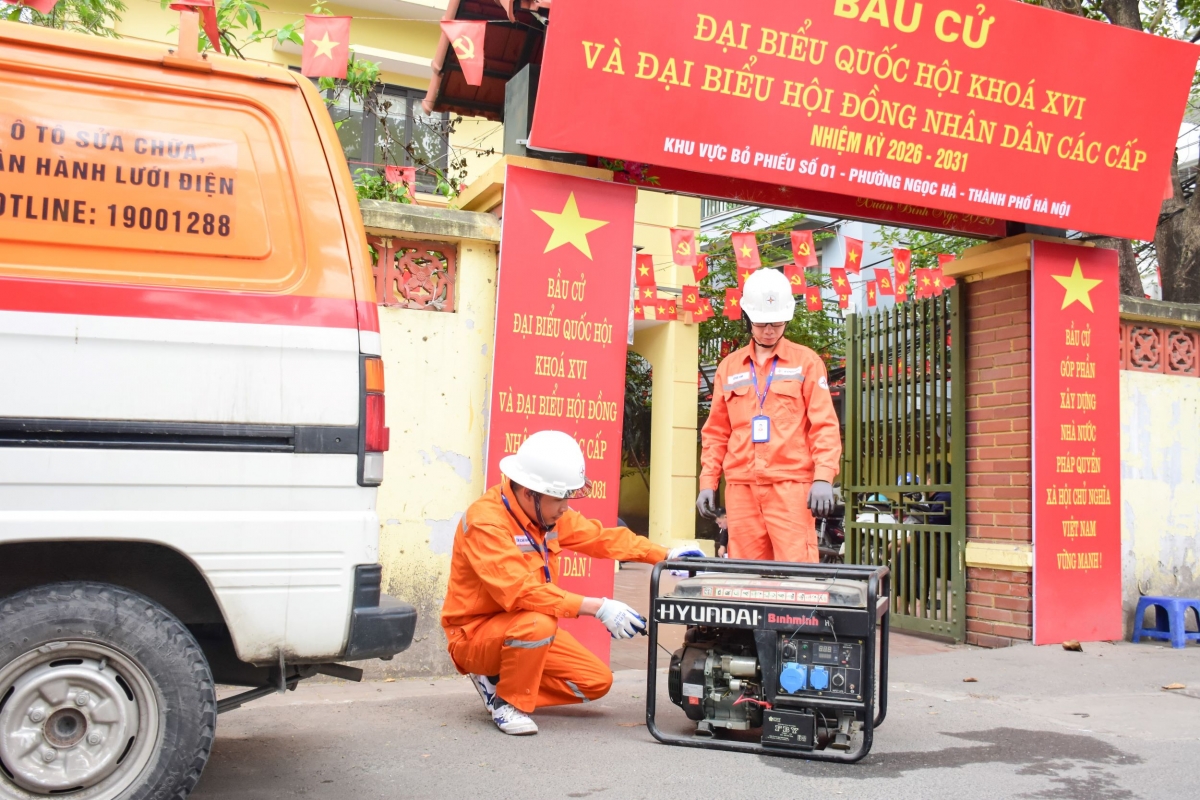 evnhanoi dam bao dien phuc vu bau cu Dai bieu quoc hoi khoa xvi hinh anh 5