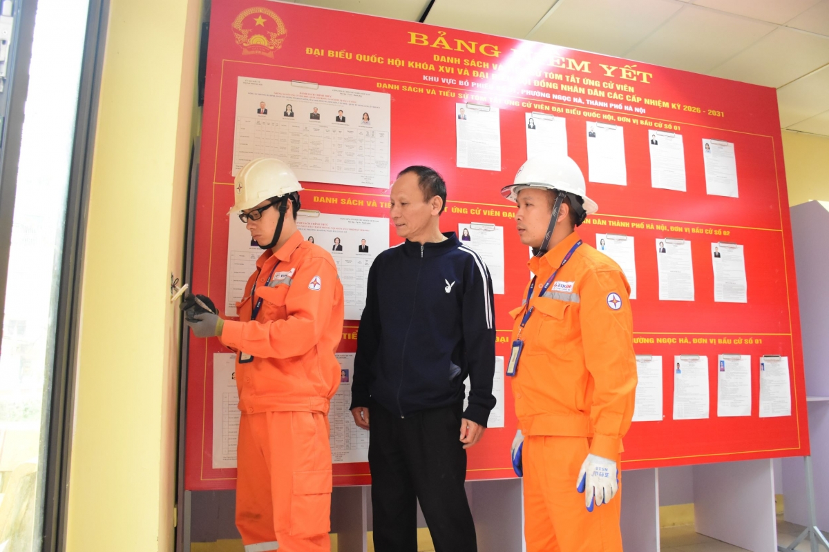 evnhanoi dam bao dien phuc vu bau cu Dai bieu quoc hoi khoa xvi hinh anh 4