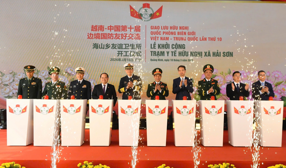 bo truong quoc phong viet nam-trung quoc du le khoi cong tram y te o xa hai son hinh anh 5