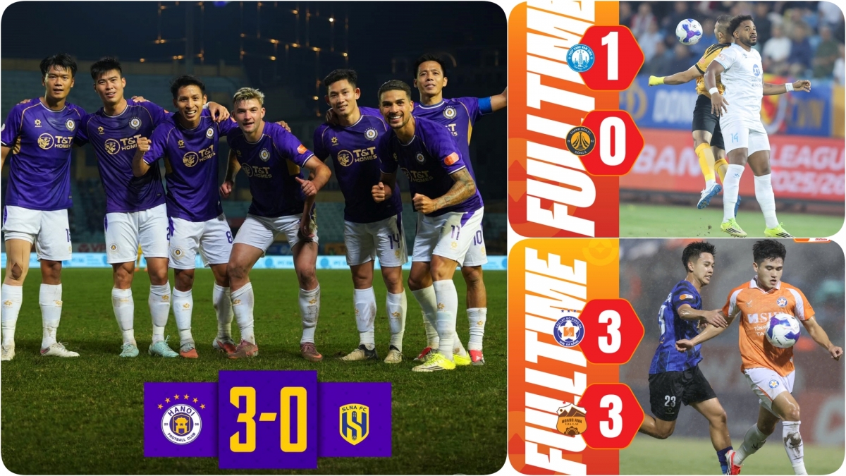 bang xep hang v-league 2025 2026 ha noi fc va nam Dinh tang toc hinh anh 1