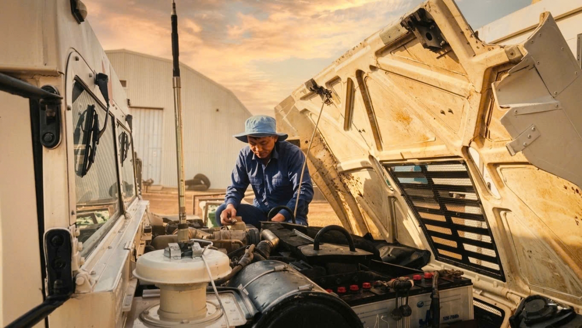 linh mu noi xanh viet nam vuot nang 50 do c, mo duong noi vung dat lua abyei hinh anh 4