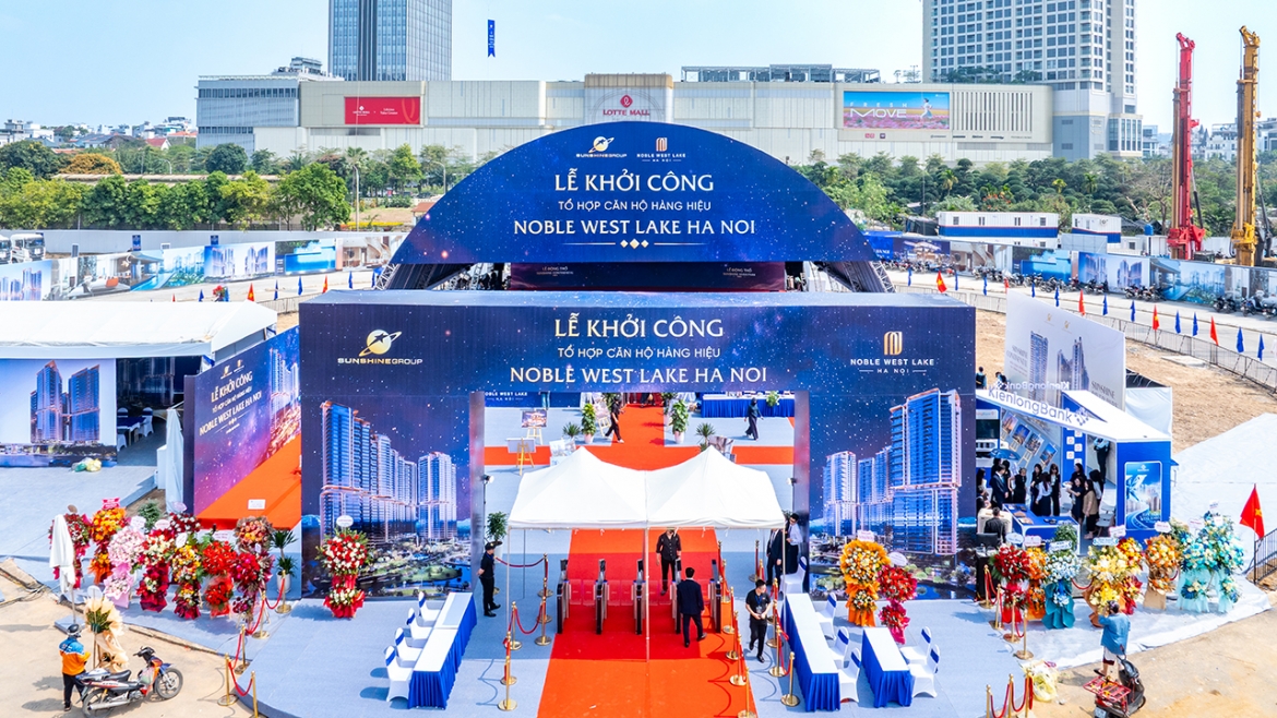 sunshine group khoi cong 3 du an va tam diem la noble west lake ha noi hinh anh 1