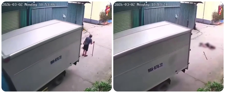 Xe tải lùi ẩu cán tử vong cụ ông 90 tuổi ở Hưng Yên