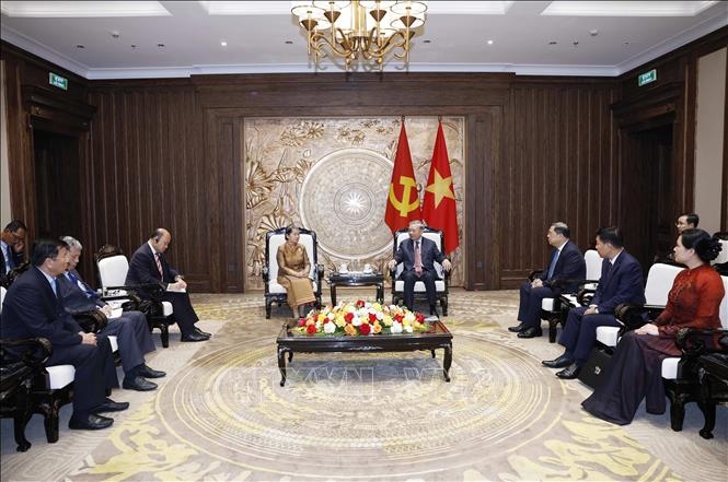 tong bi thu to lam tiep Doan dai bieu hoi dong quoc gia mat tran doan ket phat trien to quoc campuchia hinh anh 3