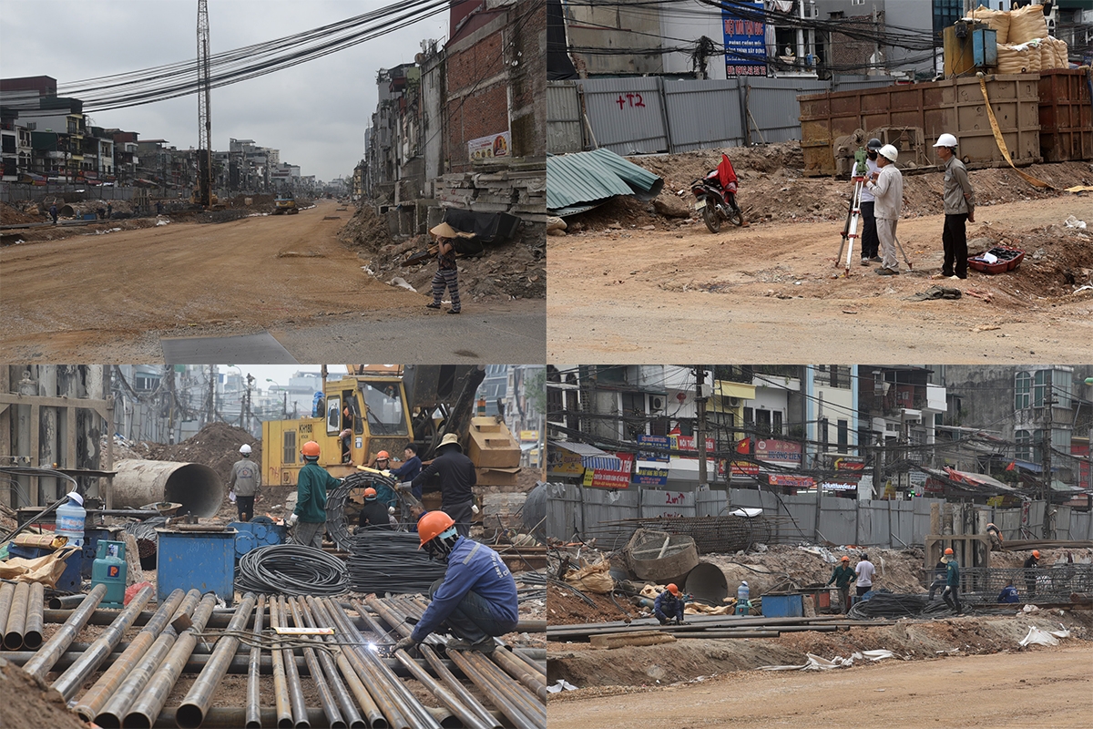 Duong vanh dai 1 doan hoang cau - voi phuc dan lo dien sau 3 thang thi cong hinh anh 11