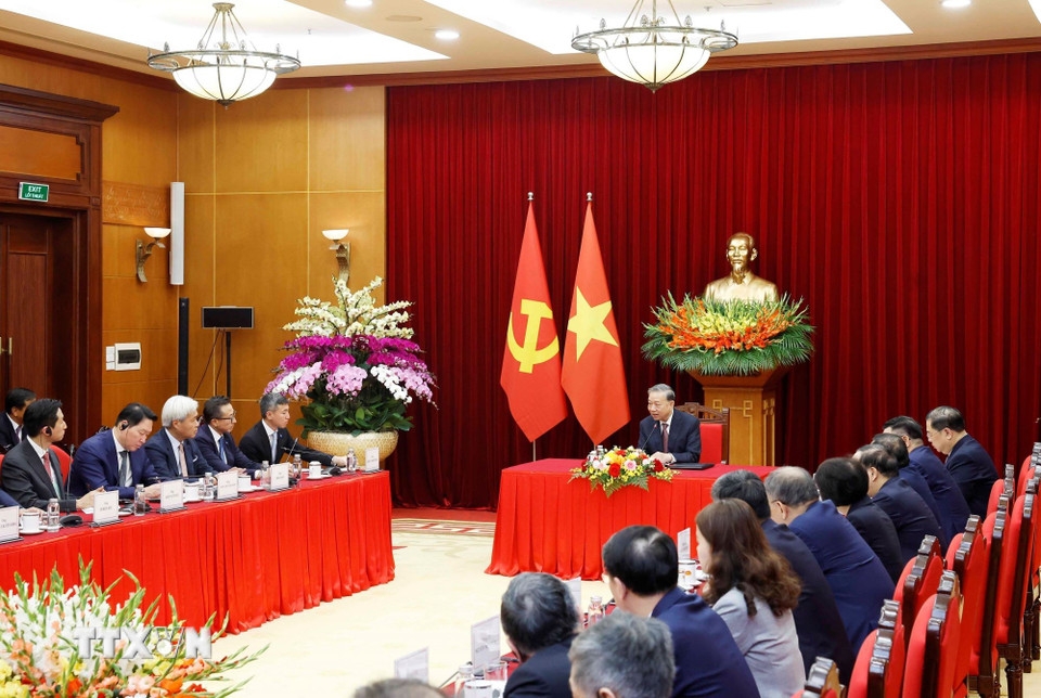 Tổng Bí thư Tô Lâm tiếp lãnh đạo một số tập đoàn quốc tế