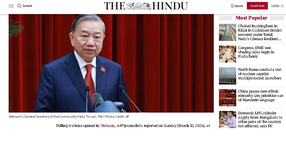 Truyền thông và chuyên gia quốc tế đánh giá cao ý nghĩa ngày bầu cử tại Việt Nam